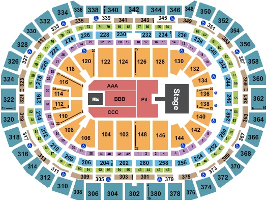 BREAKING BENJAMIN Seating Map Seating Chart