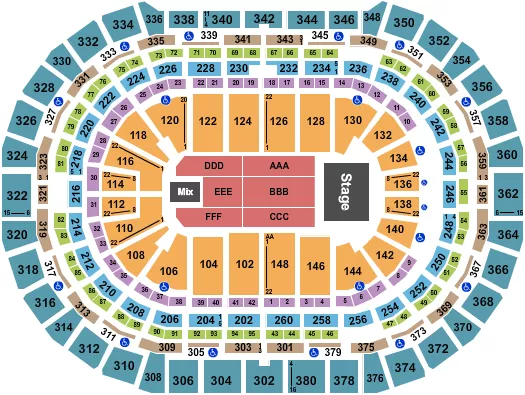 ENDSTAGE 5 Seating Map Seating Chart
