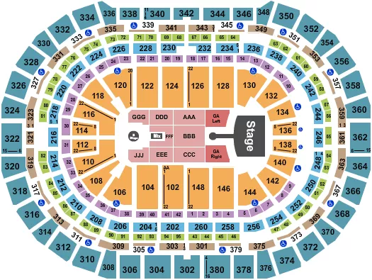 GRETA VAN FLEET Seating Map Seating Chart