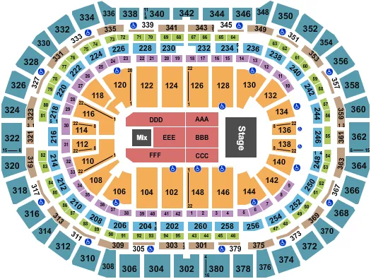 ONE REPUBLIC Seating Map Seating Chart