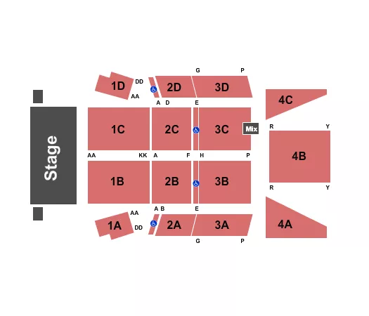 BALLYS CASINO ATLANTIC CITY ENDSTAGE Seating Map Seating Chart