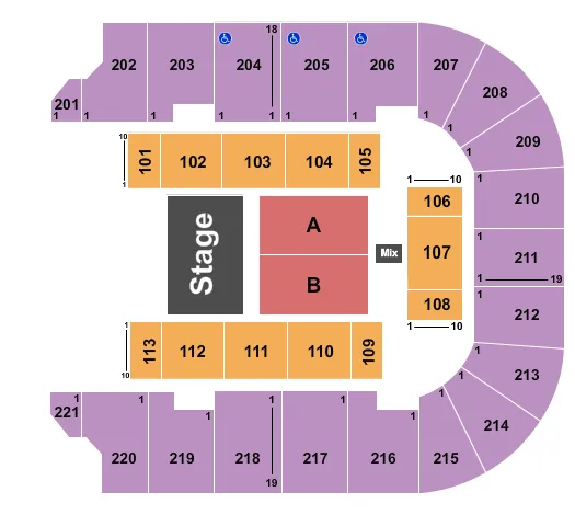 EARTH WIND FIRE Seating Map Seating Chart