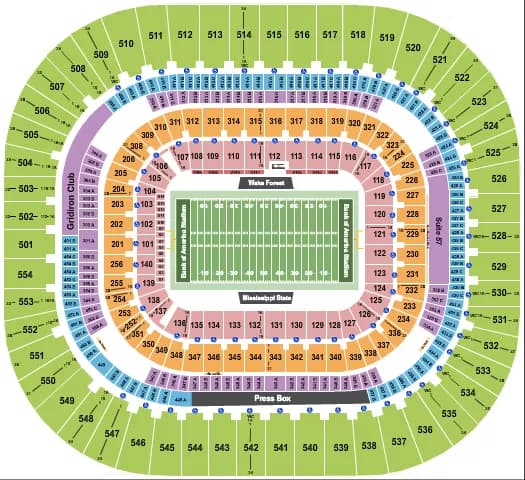 DUKES MAYO Seating Map Seating Chart