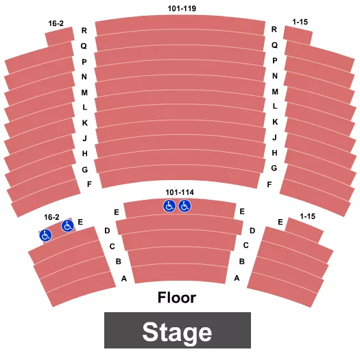 END STAGE Seating Map Seating Chart