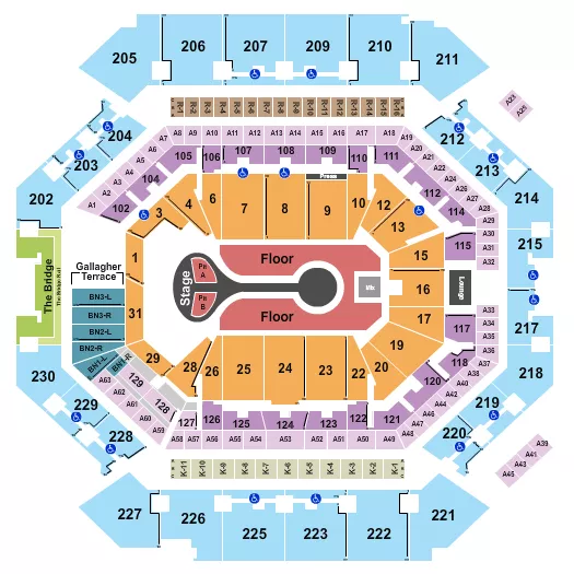 BENSON BOONE Seating Map Seating Chart