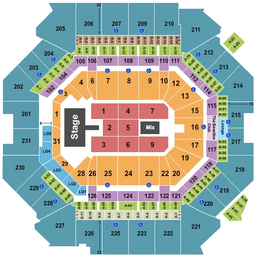BOUNTY KILLER Seating Map Seating Chart