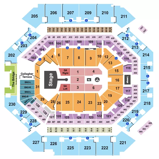 GRETA VAN FLEET Seating Map Seating Chart