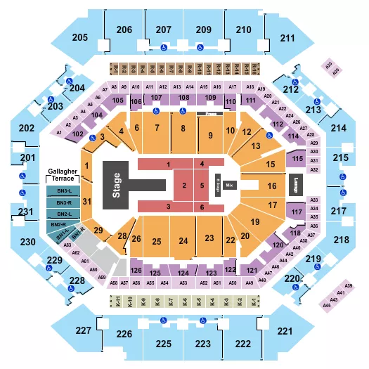 J BALVIN Seating Map Seating Chart