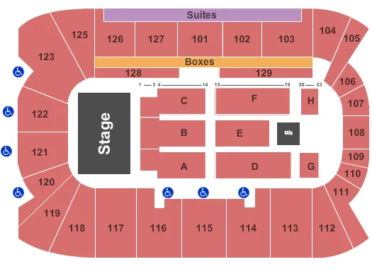 END STAGE Seating Map Seating Chart