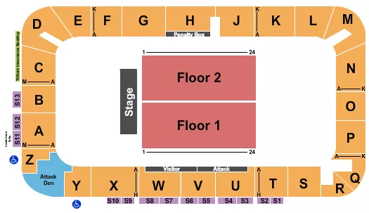 ENDSTAGE Seating Map Seating Chart