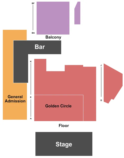 END STAGE Seating Map Seating Chart