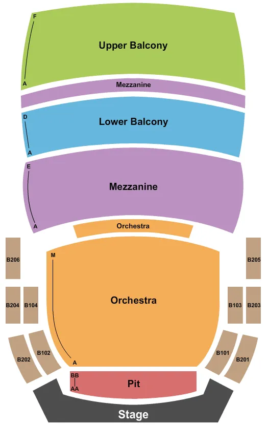 ENDSTAGE PIT Seating Map Seating Chart
