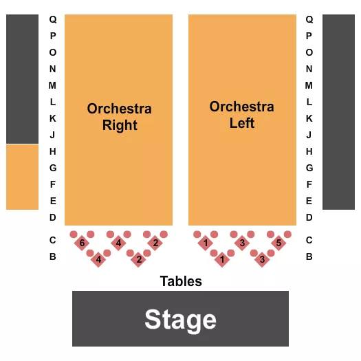 ENDSTAGE TABLES Seating Map Seating Chart