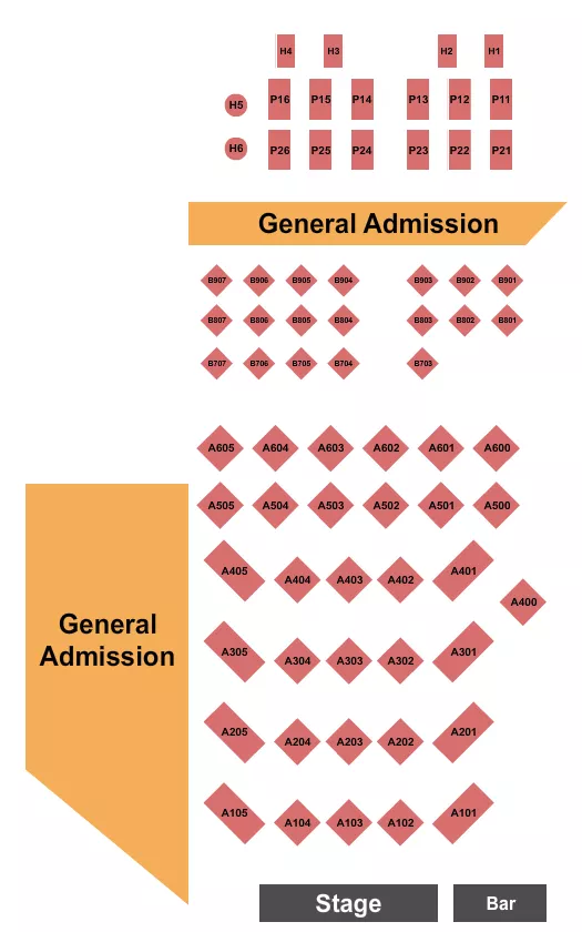 ENDSTAGE TABLES 2 Seating Map Seating Chart
