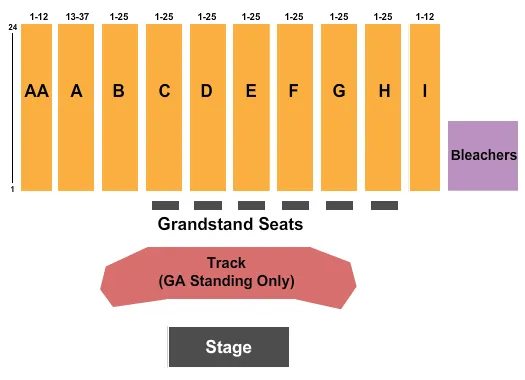 END STAGE Seating Map Seating Chart