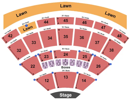 END STAGE Seating Map Seating Chart