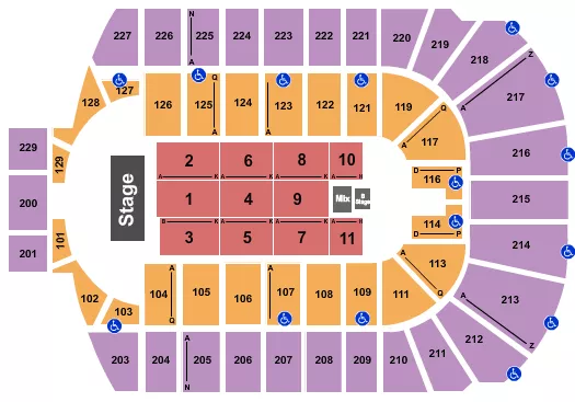 PENTATONIX Seating Map Seating Chart