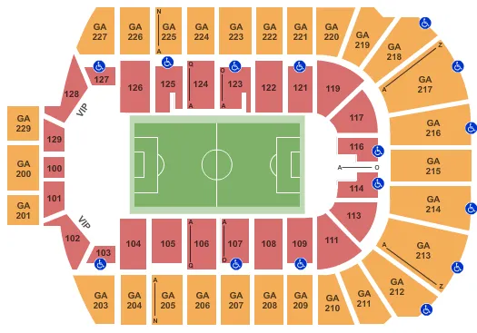 SOCCER Seating Map Seating Chart