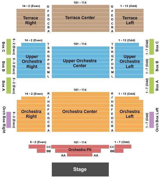 ENDSTAGE Seating Map Seating Chart