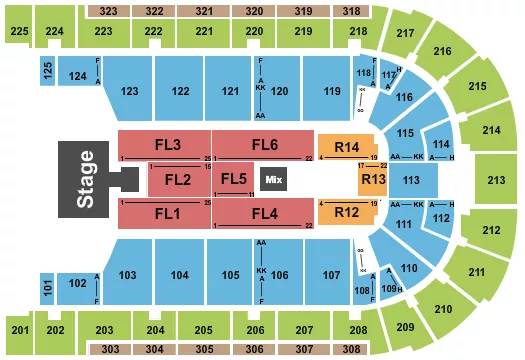 BOARDWALK HALL ARENA BOARDWALK HALL BRANDY Seating Map Seating Chart