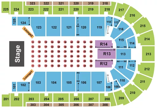 BOARDWALK HALL ARENA BOARDWALK HALL ENDSTAGE TABLES 2 Seating Map Seating Chart