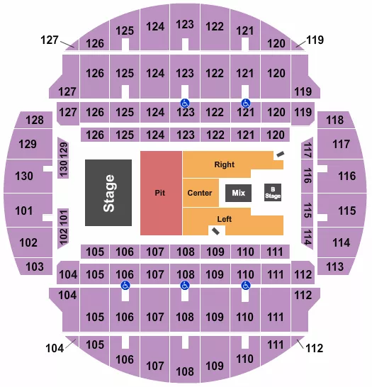 FORREST FRANK Seating Map Seating Chart