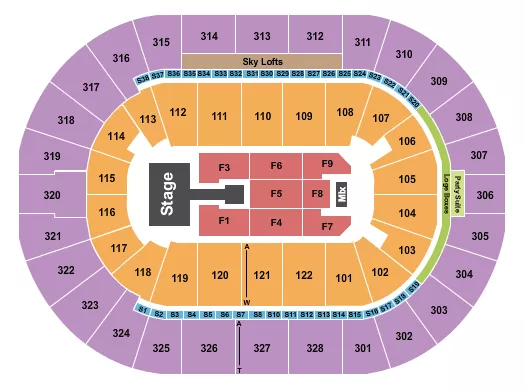 ENDSTAGE CATWALK 2 Seating Map Seating Chart