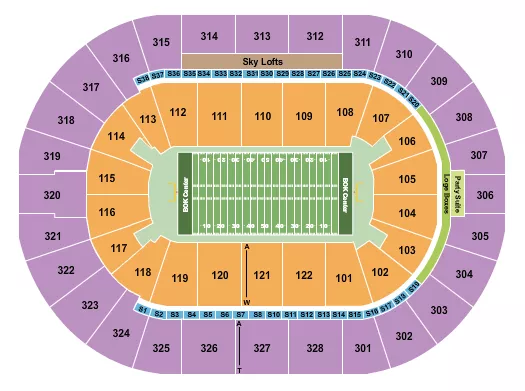 FOOTBALL Seating Map Seating Chart