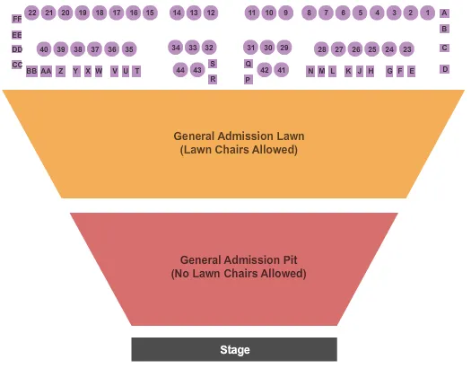 END STAGE Seating Map Seating Chart