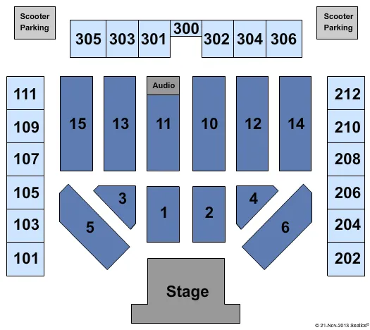 THOMAS M MENINO CONVENTION EXHIBITION CENTER END STAGE Seating Map Seating Chart