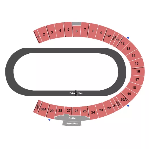 RACING Seating Map Seating Chart