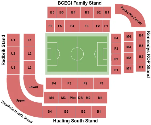 SOCCER Seating Map Seating Chart