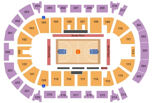 BASKETBALL Seating Map Seating Chart