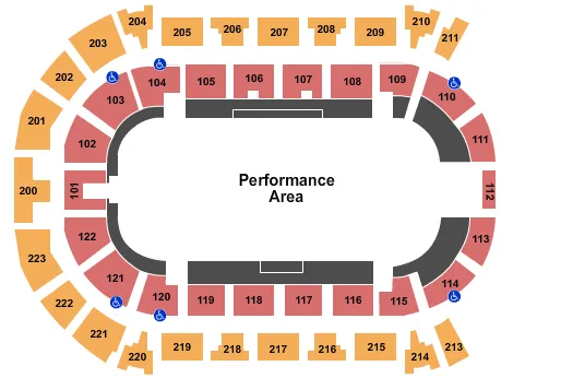 MONSTER TRUCKS Seating Map Seating Chart