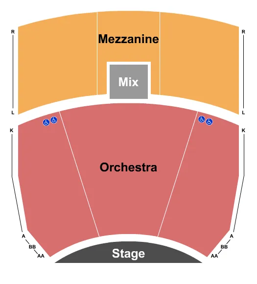 END STAGE Seating Map Seating Chart