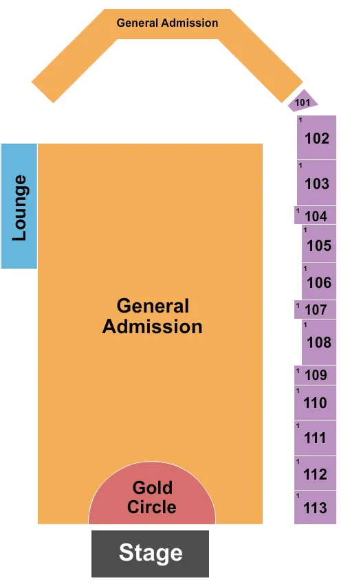 ENDSTAGE GA GC Seating Map Seating Chart