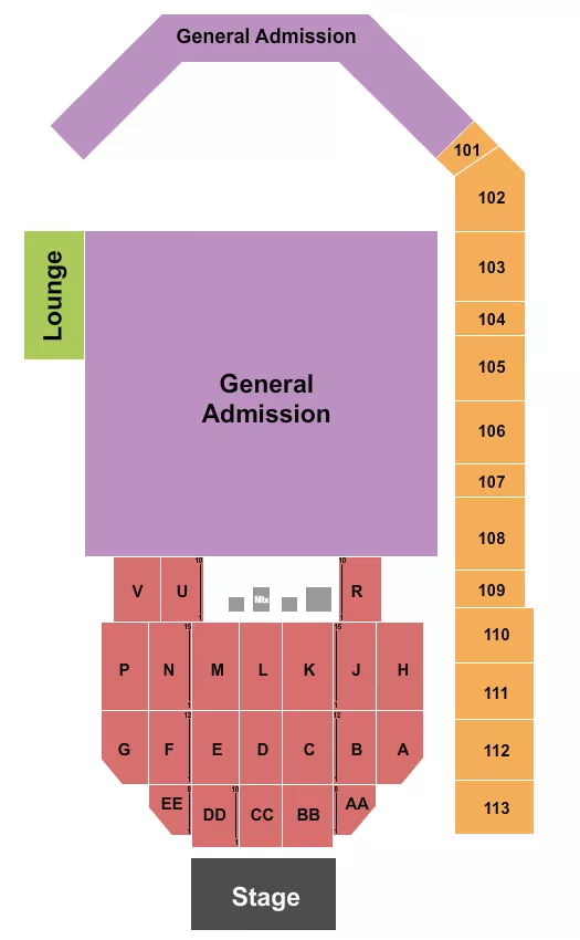 WILLIE NELSON Seating Map Seating Chart