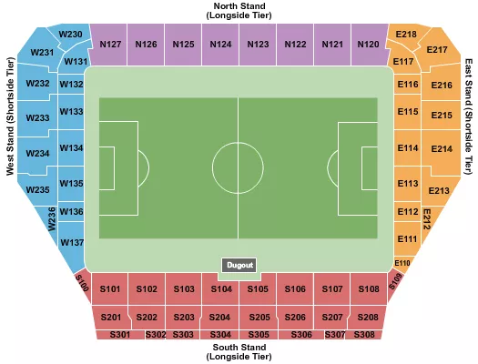SOCCER Seating Map Seating Chart