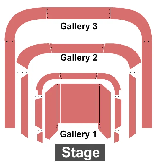 BRIDGE THEATRE LONDON END STAGE Seating Map Seating Chart