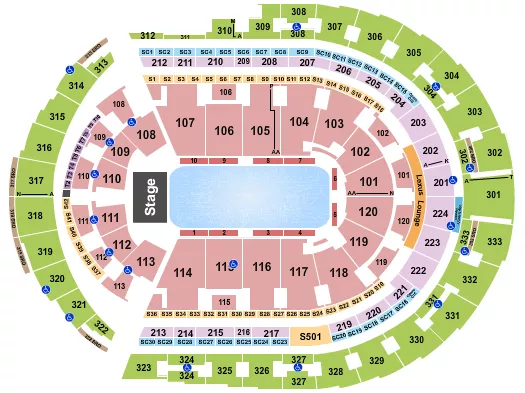 SCOTTY HAMILTON FRIENDS Seating Map Seating Chart