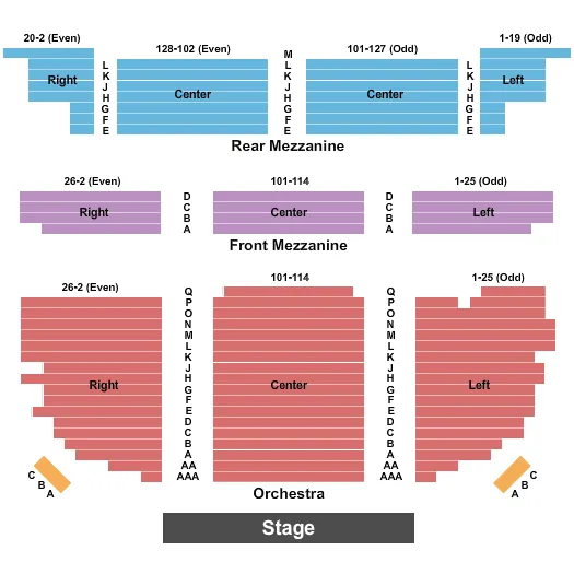 ENDSTAGE Seating Map Seating Chart