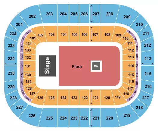 ENDSTAGE GA FLOOR 2 Seating Map Seating Chart