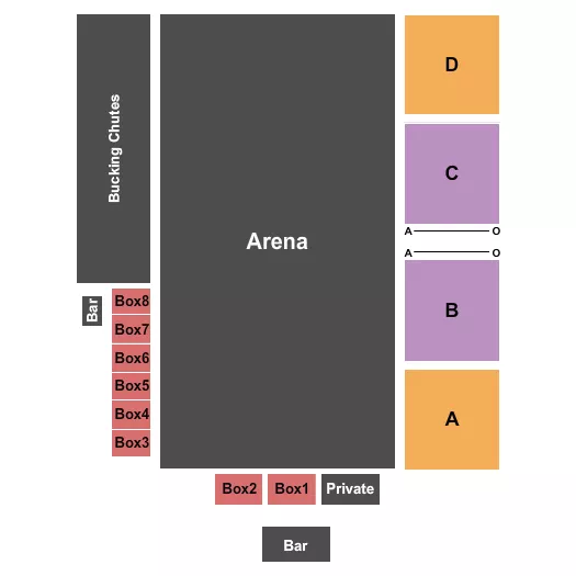 BUCKEYE EQUESTRIAN EVENTS CENTER RODEO Seating Map Seating Chart