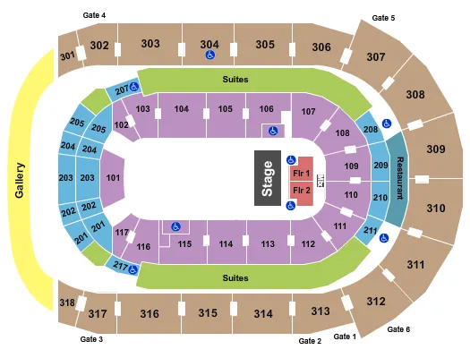 SIMPLE MINDS Seating Map Seating Chart