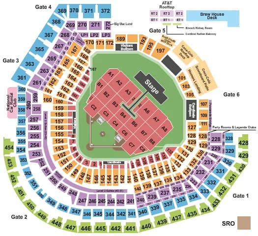 POST MALONE Seating Map Seating Chart
