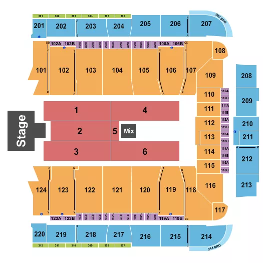 WILD N OUT Seating Map Seating Chart