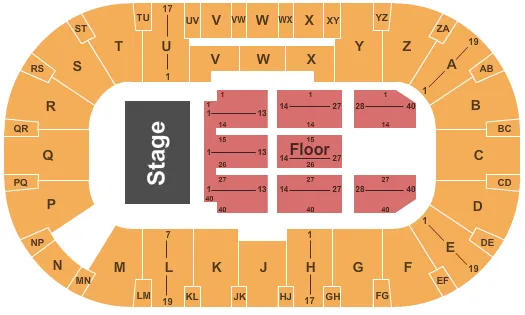 END STAGE Seating Map Seating Chart