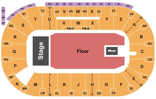 ENDSTAGE GA FLR 2 Seating Map Seating Chart