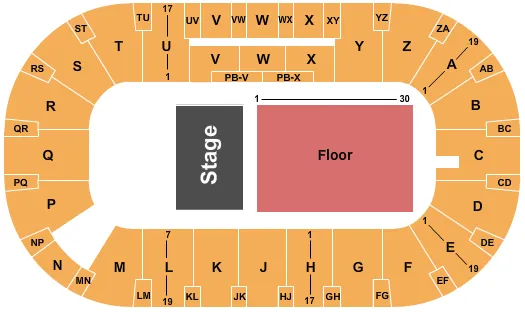 JOHNNY RIED Seating Map Seating Chart