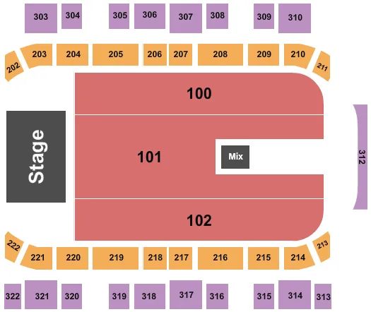 ENDSTAGE 2 Seating Map Seating Chart